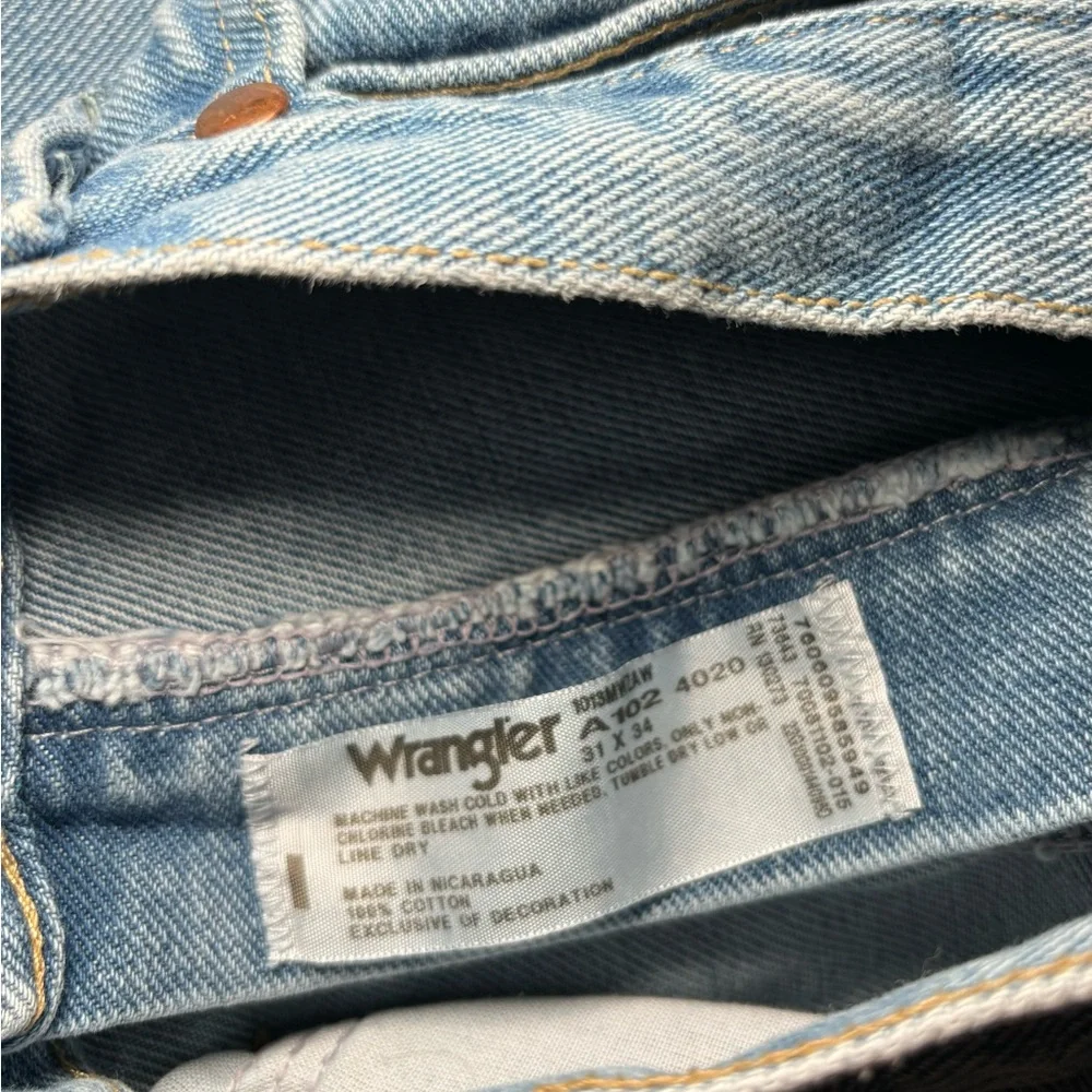 Wrangler Men's Straight Blue Jeans - Picture 4 of 5